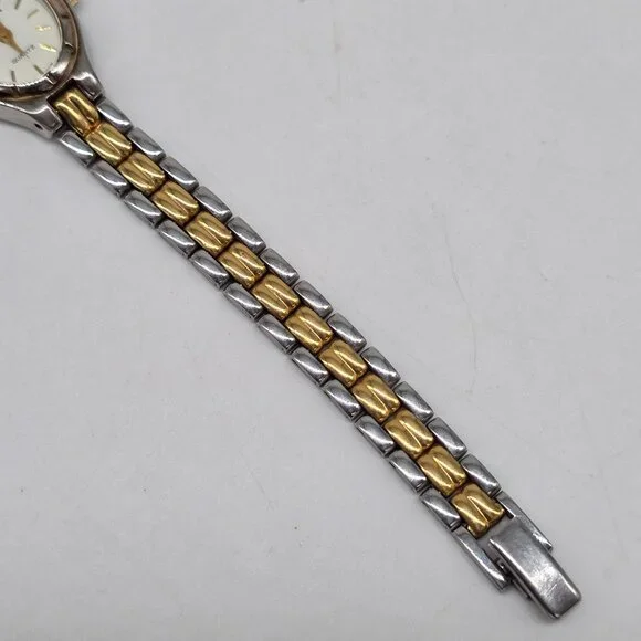 Ava Womens Quartz Watch Two-Tone Gold Silver Band Japan Movement Working - Picture 5 of 12